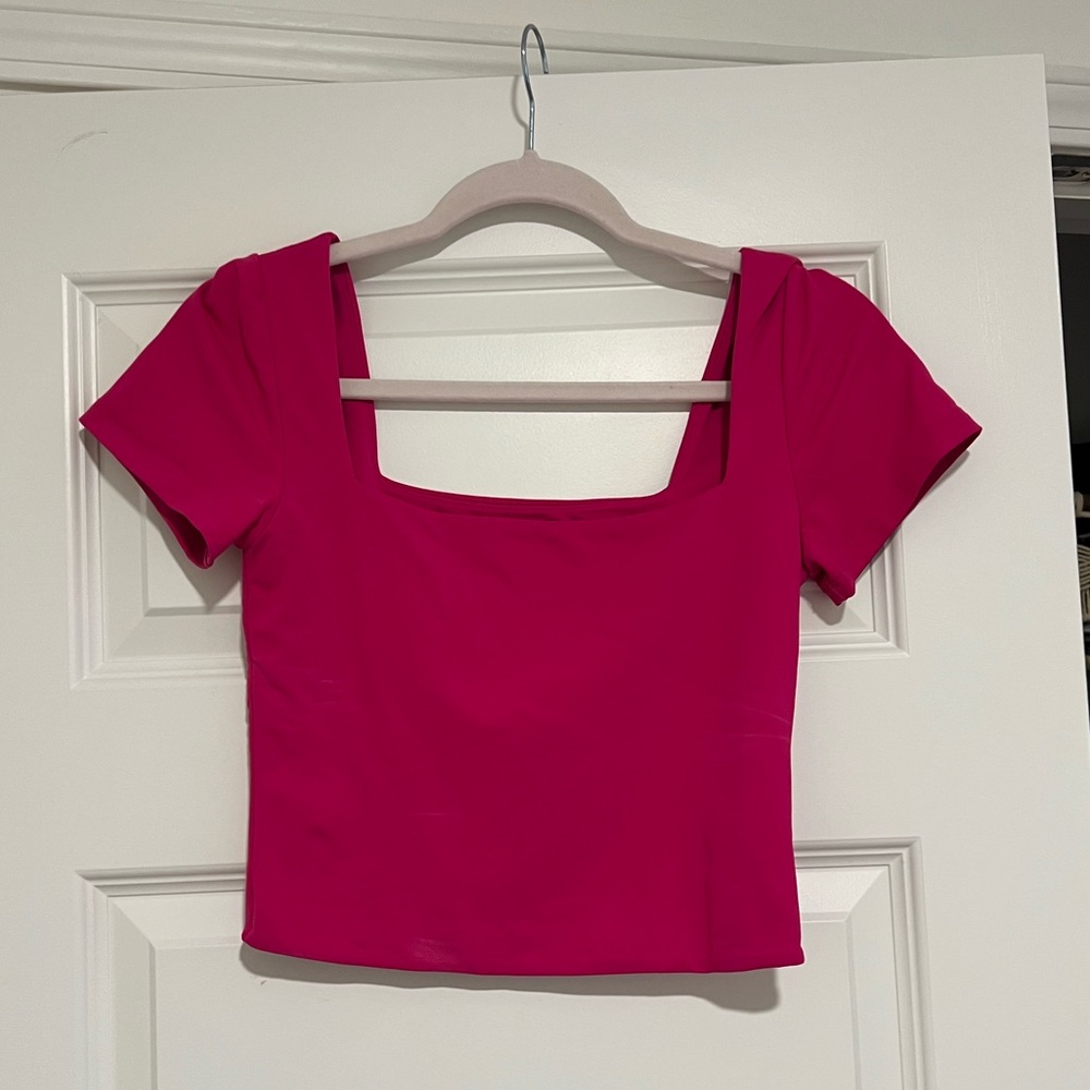 Aritzia Contour Squareneck Short Sleeve Top